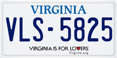 VA license plate VLS5825