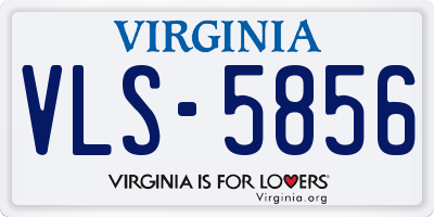 VA license plate VLS5856