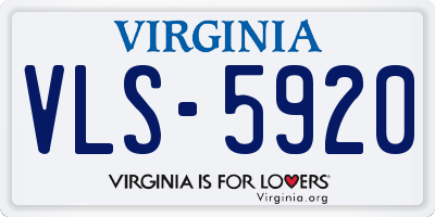 VA license plate VLS5920