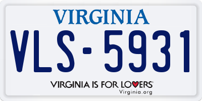 VA license plate VLS5931