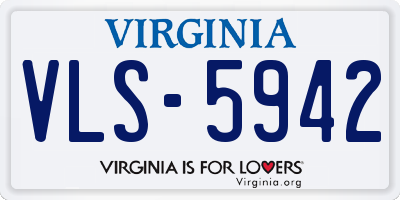 VA license plate VLS5942