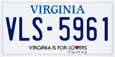 VA license plate VLS5961
