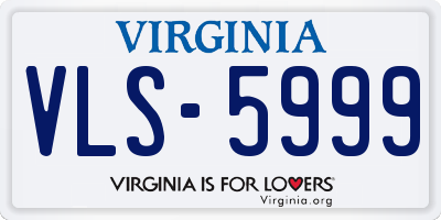 VA license plate VLS5999