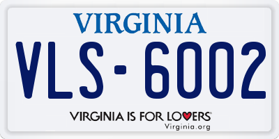 VA license plate VLS6002
