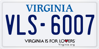 VA license plate VLS6007