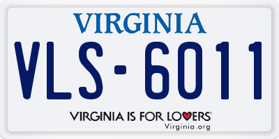 VA license plate VLS6011