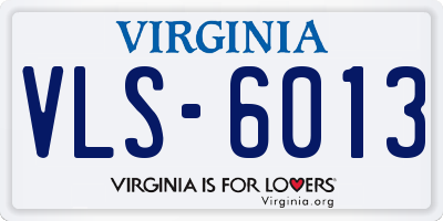 VA license plate VLS6013