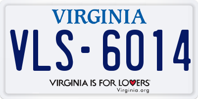 VA license plate VLS6014