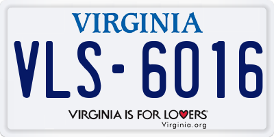 VA license plate VLS6016