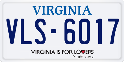 VA license plate VLS6017