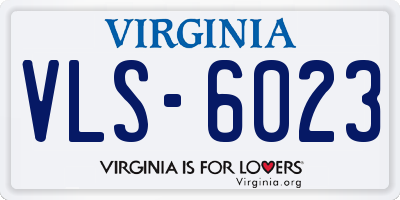 VA license plate VLS6023