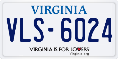 VA license plate VLS6024