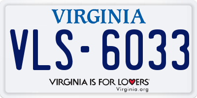 VA license plate VLS6033