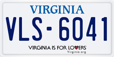 VA license plate VLS6041