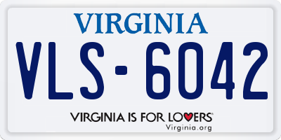 VA license plate VLS6042
