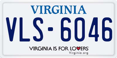 VA license plate VLS6046