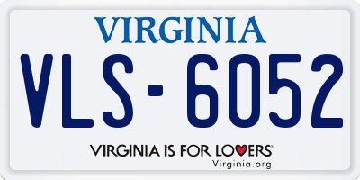 VA license plate VLS6052