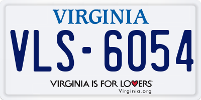 VA license plate VLS6054
