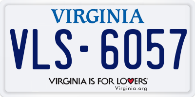 VA license plate VLS6057
