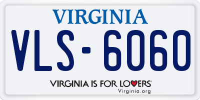 VA license plate VLS6060