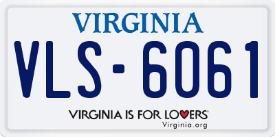 VA license plate VLS6061