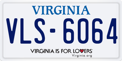 VA license plate VLS6064