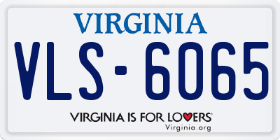 VA license plate VLS6065