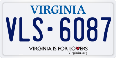 VA license plate VLS6087