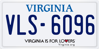 VA license plate VLS6096