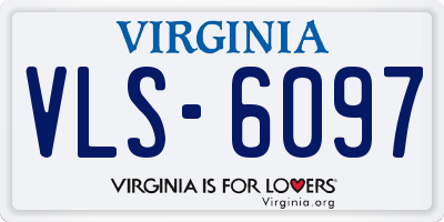 VA license plate VLS6097