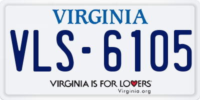 VA license plate VLS6105