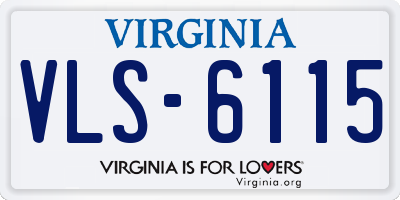 VA license plate VLS6115