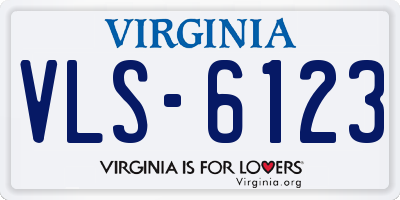 VA license plate VLS6123