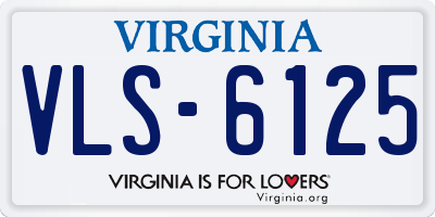 VA license plate VLS6125