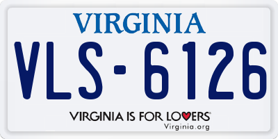 VA license plate VLS6126