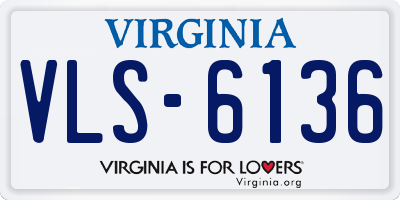 VA license plate VLS6136