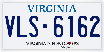 VA license plate VLS6162