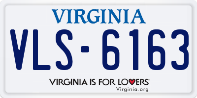 VA license plate VLS6163