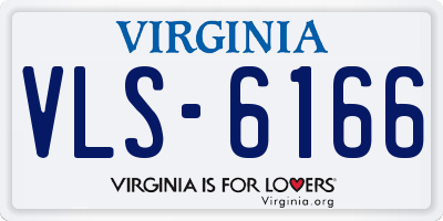 VA license plate VLS6166