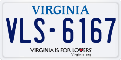 VA license plate VLS6167