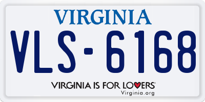 VA license plate VLS6168