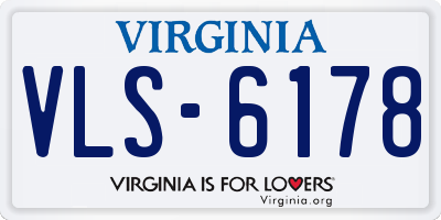 VA license plate VLS6178