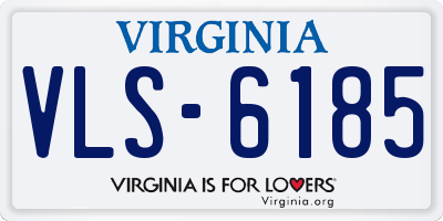 VA license plate VLS6185