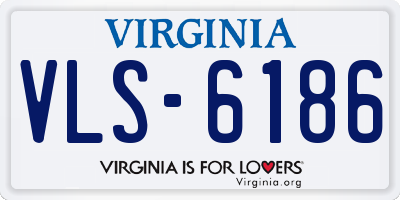 VA license plate VLS6186