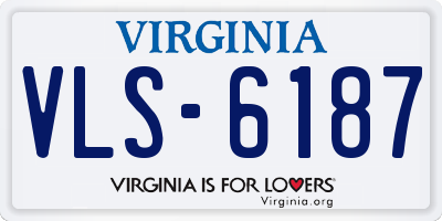 VA license plate VLS6187