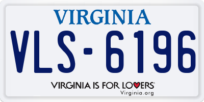 VA license plate VLS6196
