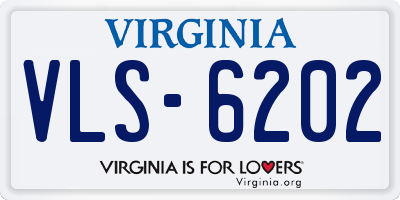 VA license plate VLS6202