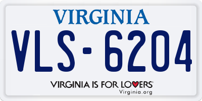 VA license plate VLS6204