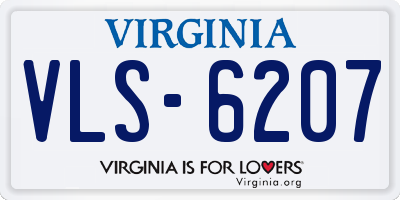 VA license plate VLS6207