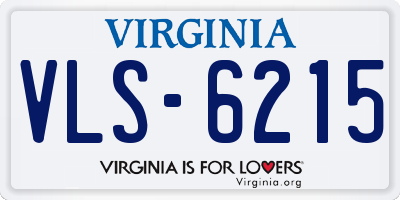 VA license plate VLS6215